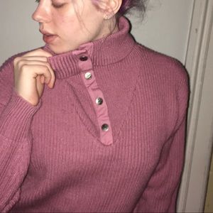 Jansport mauve button up pullover